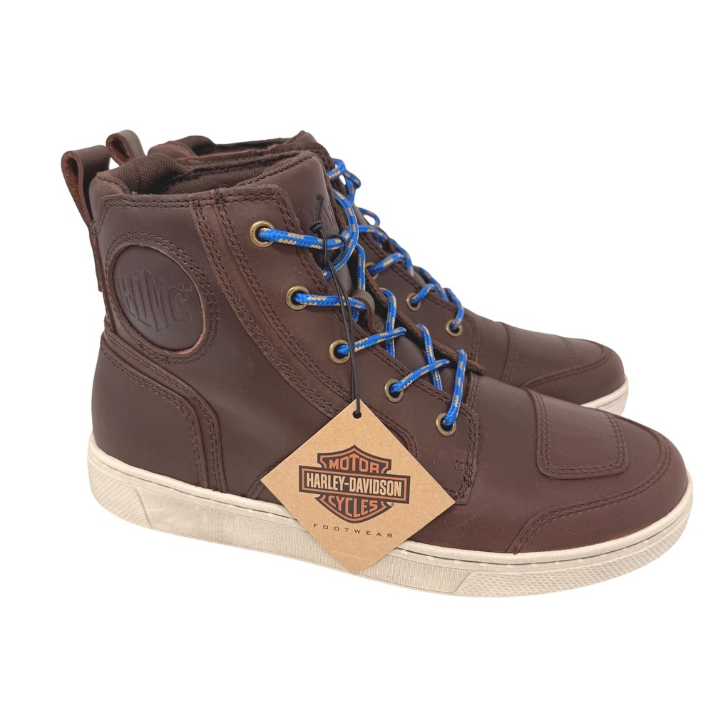 Harley Davidson Bateman Brown Leather Riding Shoes Boots D84661 Womens 9.5 NEW
